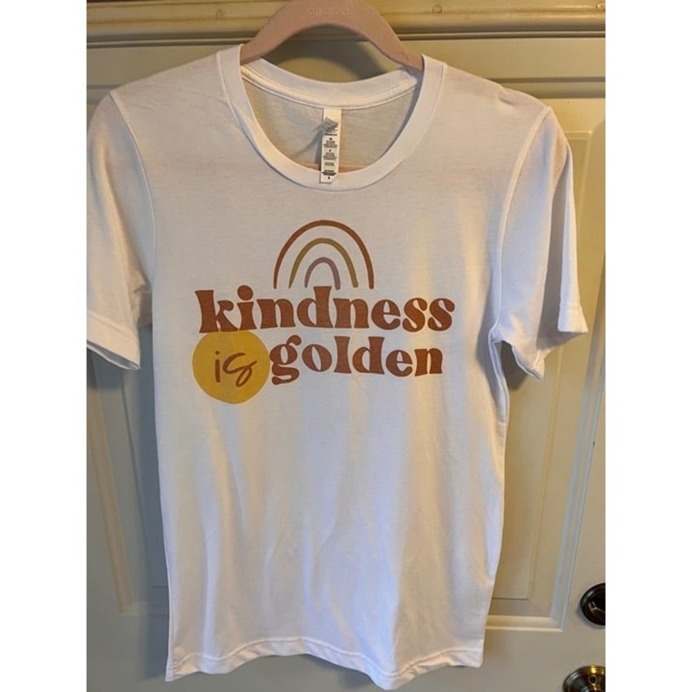 NEW!!‎ Bella Canvas Ladies size small graphic t-shirt Kindness is Golden